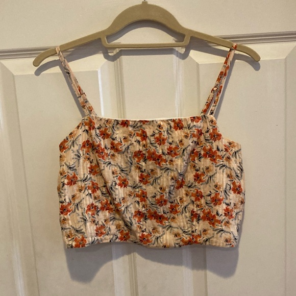 Mink pink medium flowered top - Picture 1 of 3